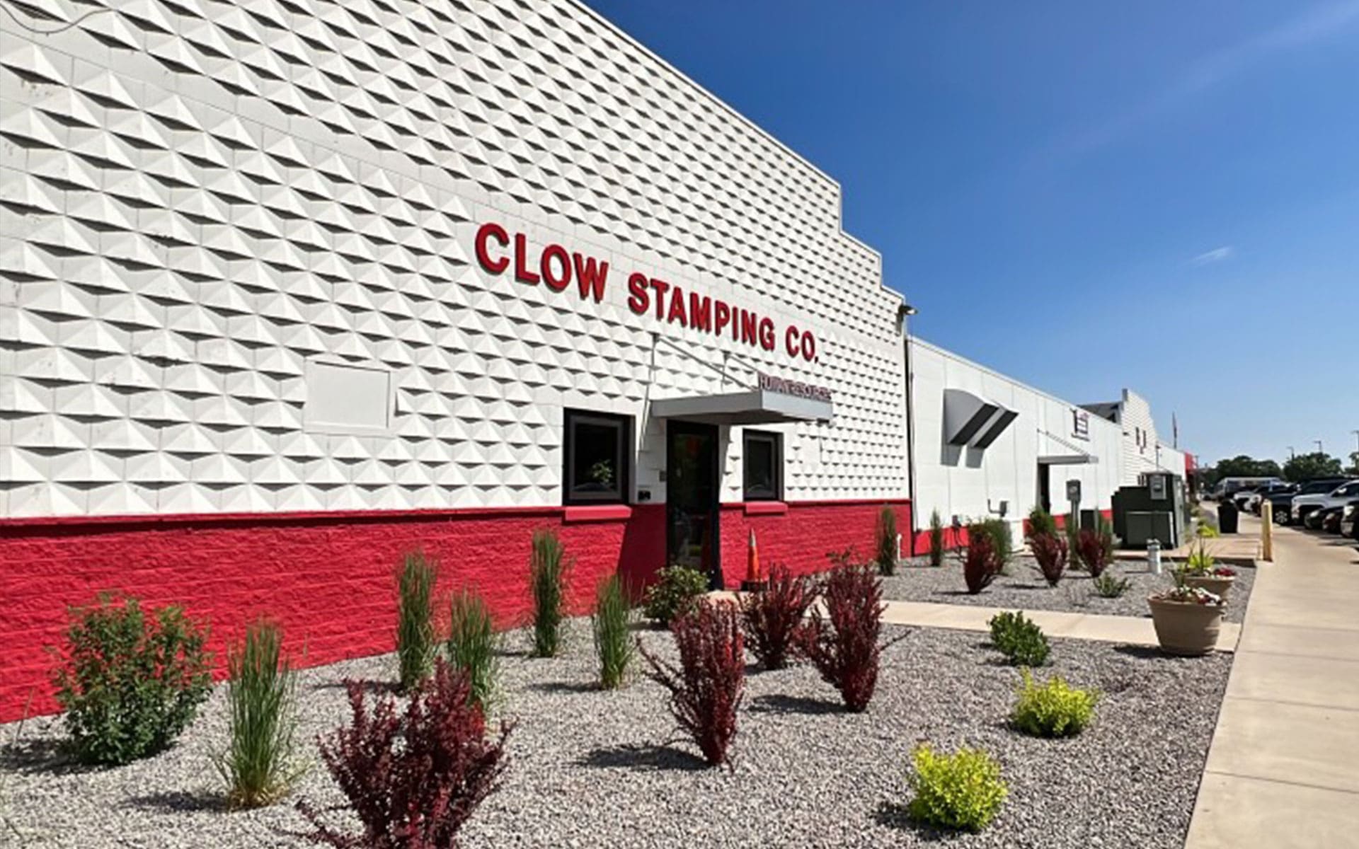 Clow metal stamping facility exterior